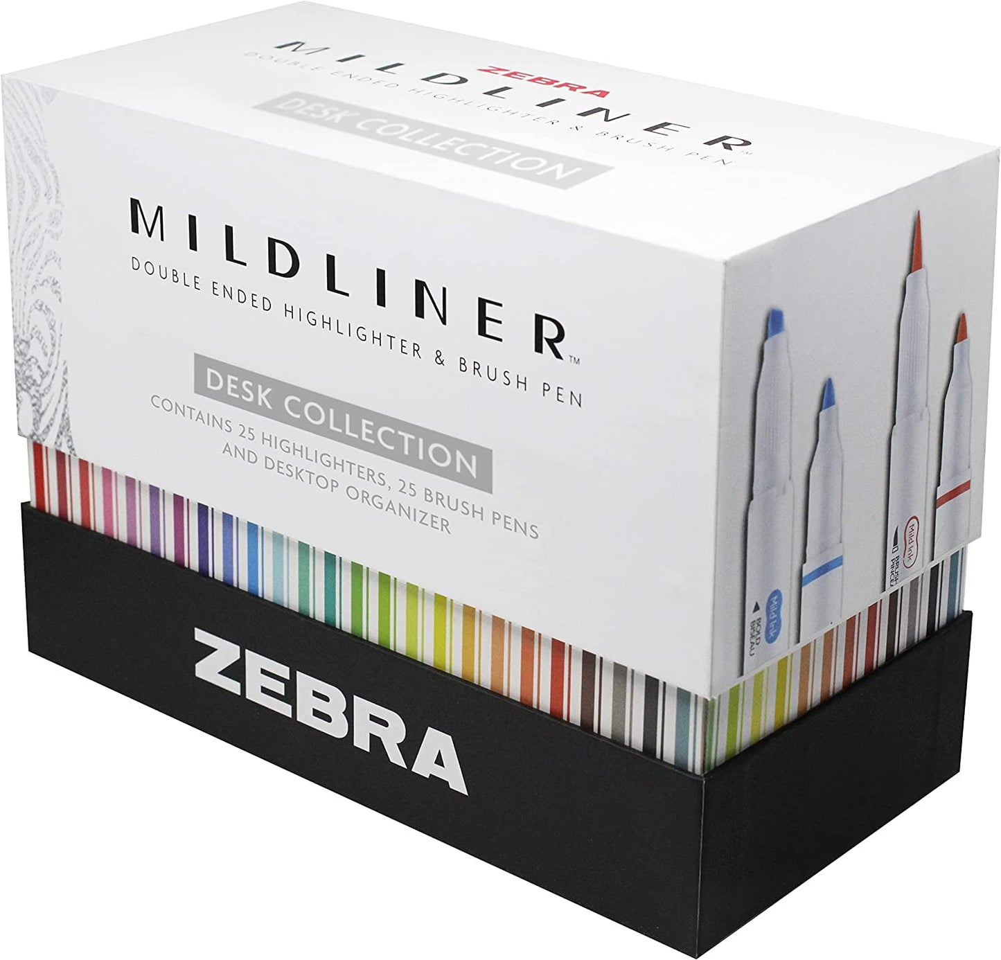Zebra Pen Mildliner Desk Collection Assorted 50Pk
