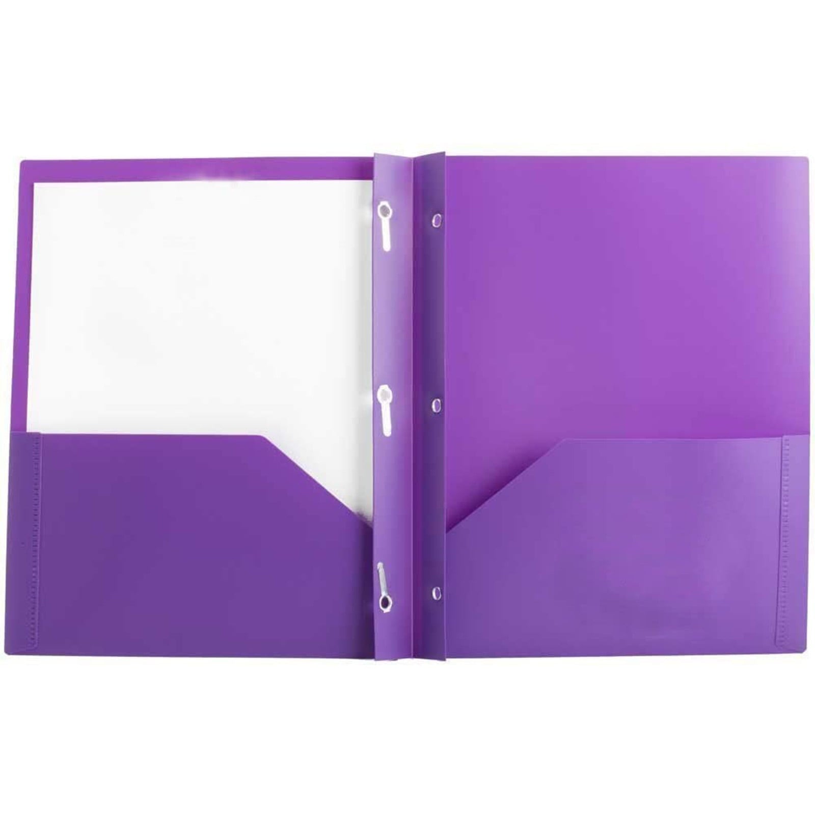 Heavy Duty Colored 2 Pocket Plastic Folders, Two Pocket Plastic Folders with Pockets for School, and Business Card Slot, Home, and Work (Black) 9.45x11.42"