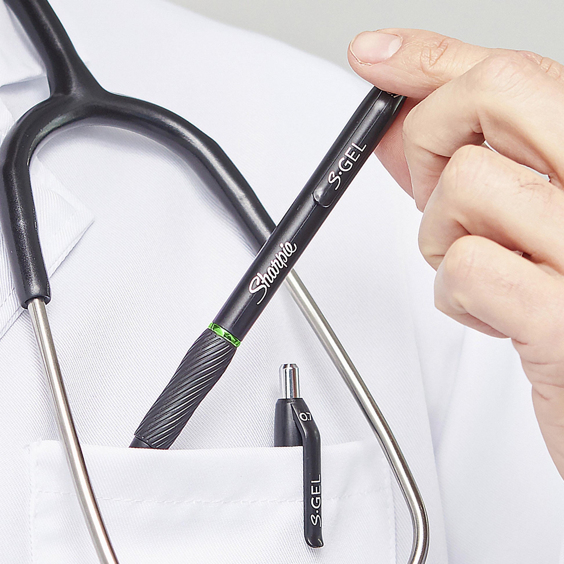 Sharpie® S-Gel Pens, Medium Point (0.7mm), Black Barrel, Assorted Colors, 4 Count