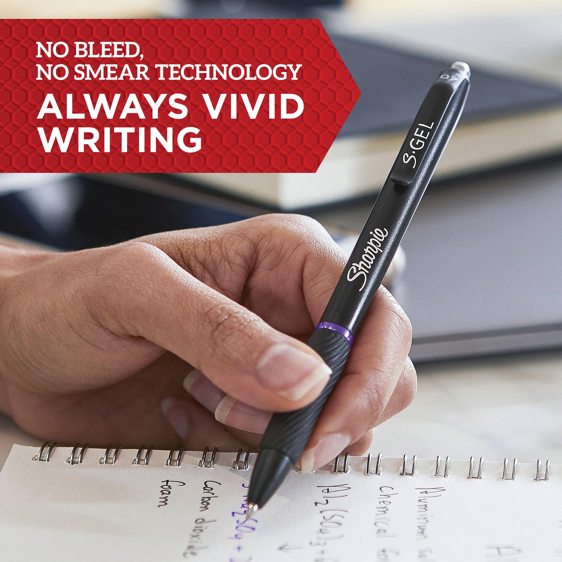 Sharpie® S-Gel Pens, Medium Point (0.7mm), Black Barrel, Assorted Colors, 4 Count