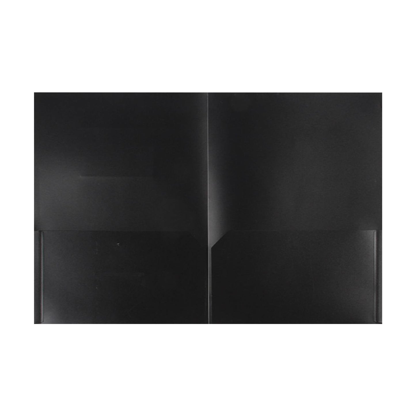 Heavy Duty Colored 2 Pocket Plastic Folders, Two Pocket Plastic Folders with Pockets for School, and Business Card Slot, Home, and Work (Black) 9.45x11.42"