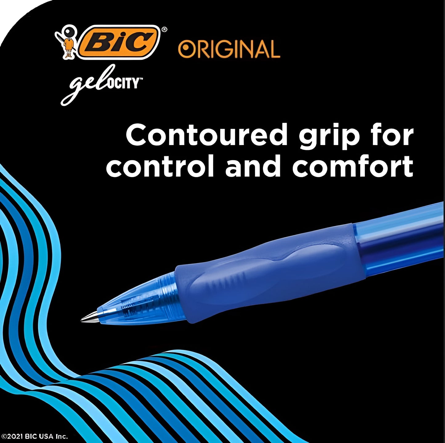 BIC Gel-ocity Retractable Gel Pen, Medium Point (0.7mm), Various, 18 Count