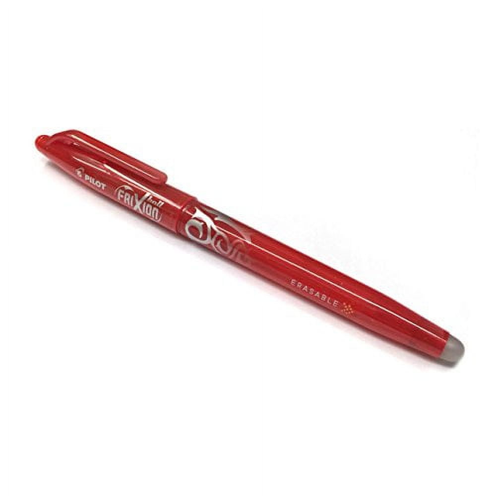 Pilot Frixion Red Erasable 0.7mm Fine Point Roller Ball Gel Ink Pens - 6 Pack 31552