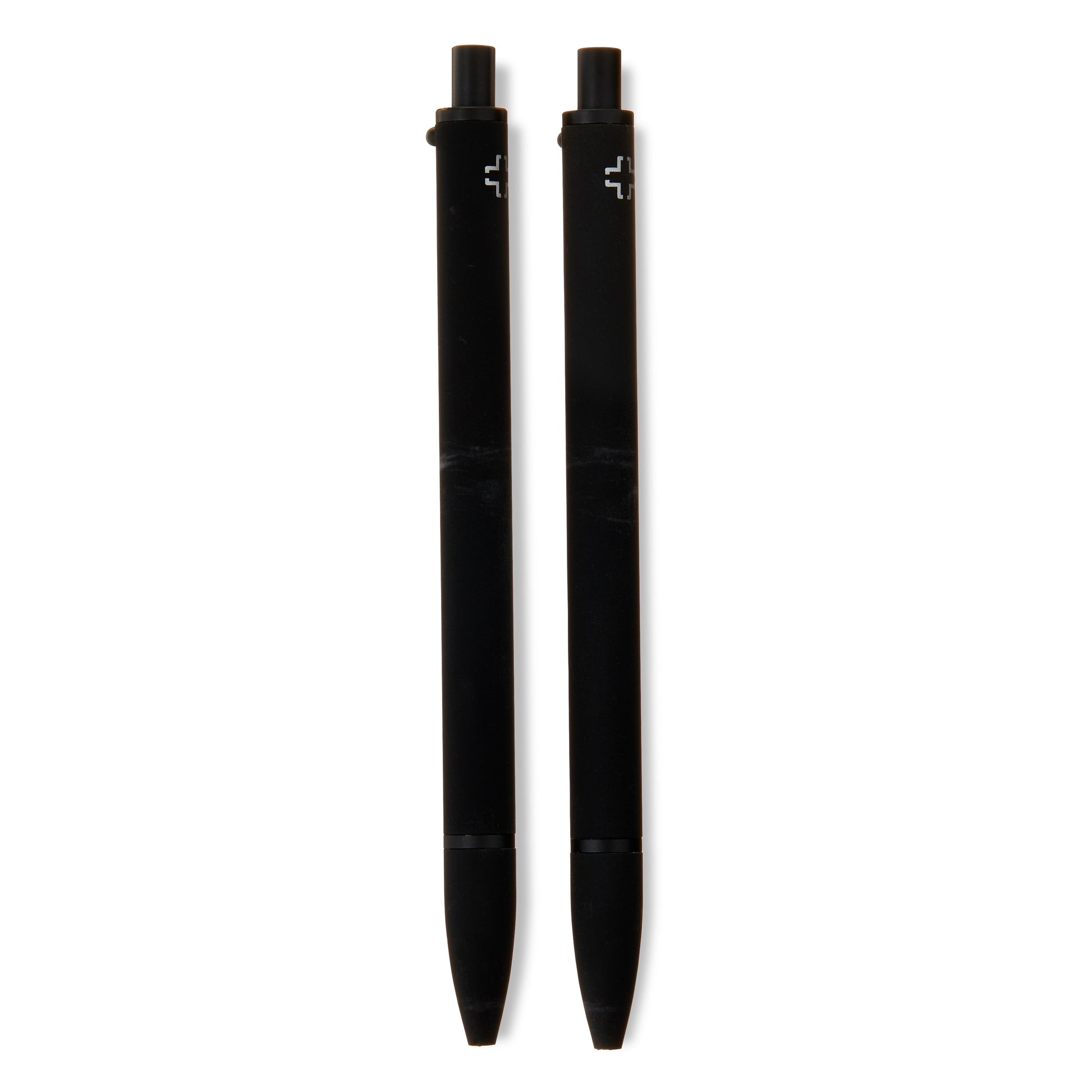 (2 pack) Pen+Gear Retractable Ballpoint Hybrid Ink Pen, Medium Point, 1 mm, Black Ink, 2 Count