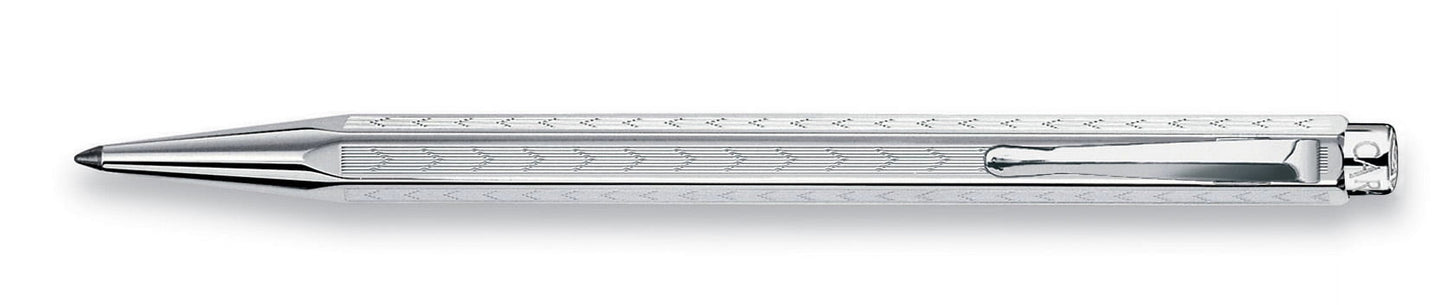Caran d'Ache Ecridor Collection "Chevron" Ballpoint Pen, Palladium Coated, 1-Count