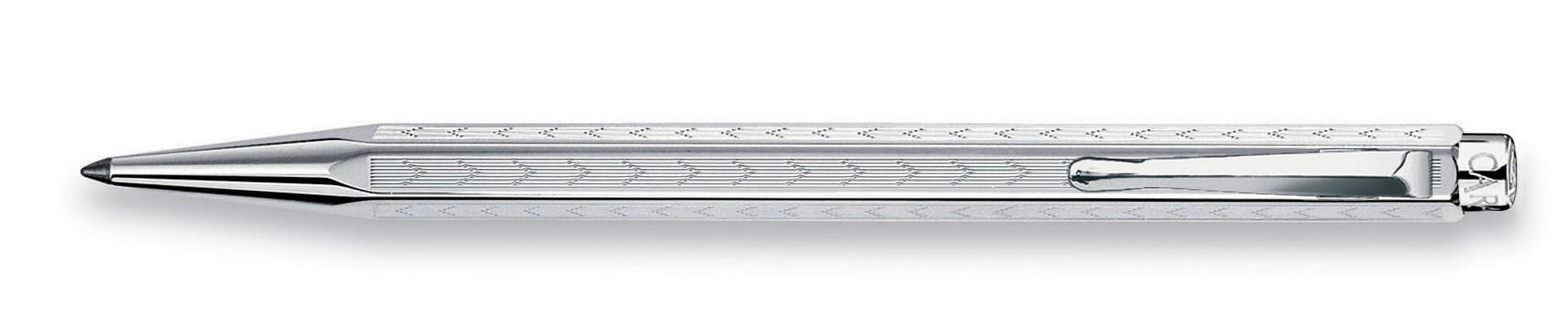 Caran d'Ache Ecridor Collection "Chevron" Ballpoint Pen, Palladium Coated, 1-Count