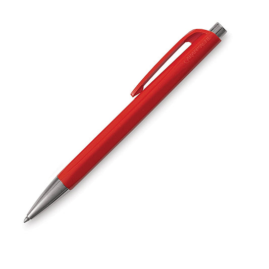 Caran d'Ache Infinite Ball Point Pen - Scarlet Red, Blue Ink