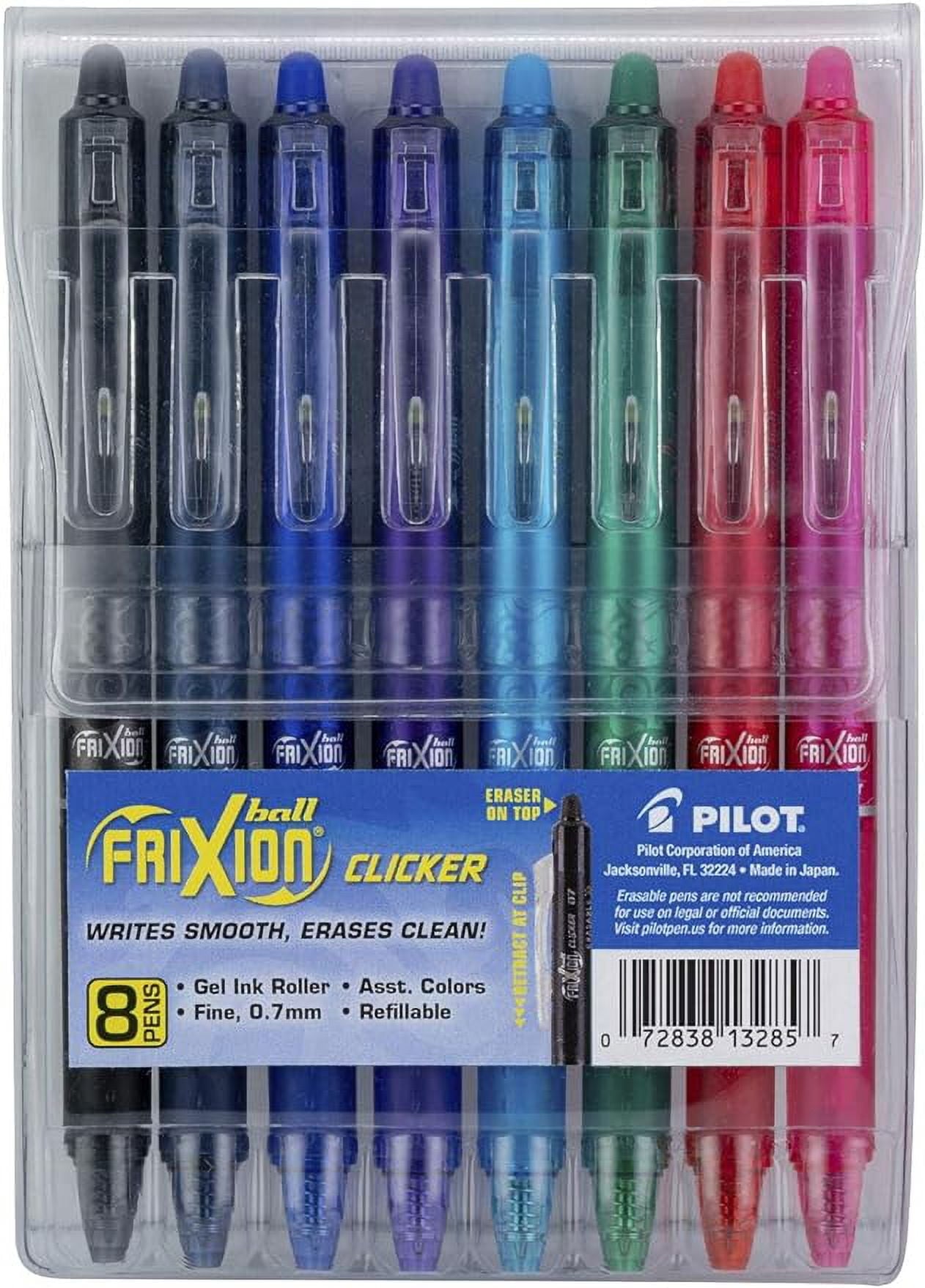 FriXion 13285 CLICKER PENS ASSTD 8/PK, 8 Count (Pack of 1), Assorted Colors