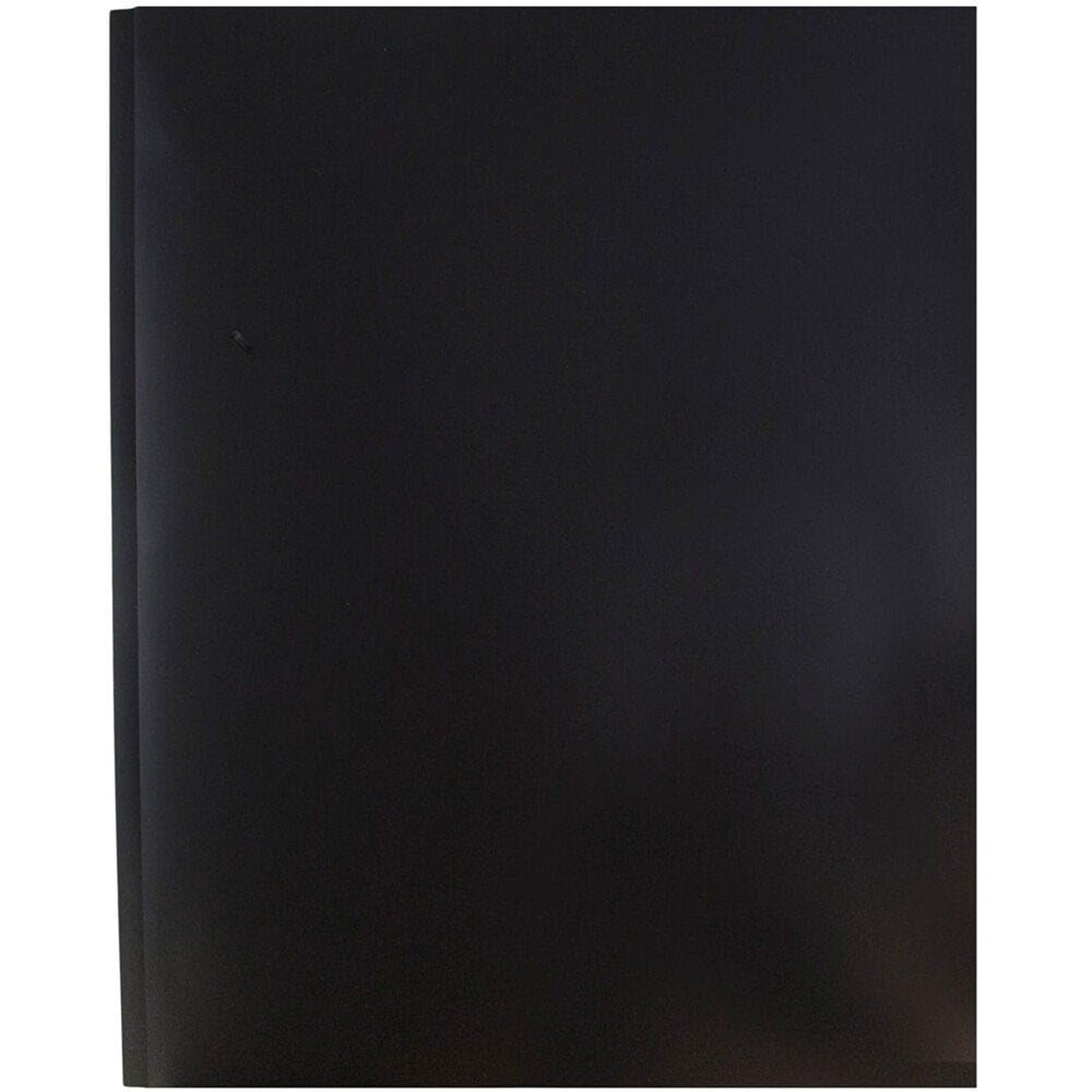 Heavy Duty Colored 2 Pocket Plastic Folders, Two Pocket Plastic Folders with Pockets for School, and Business Card Slot, Home, and Work (Black) 9.45x11.42"
