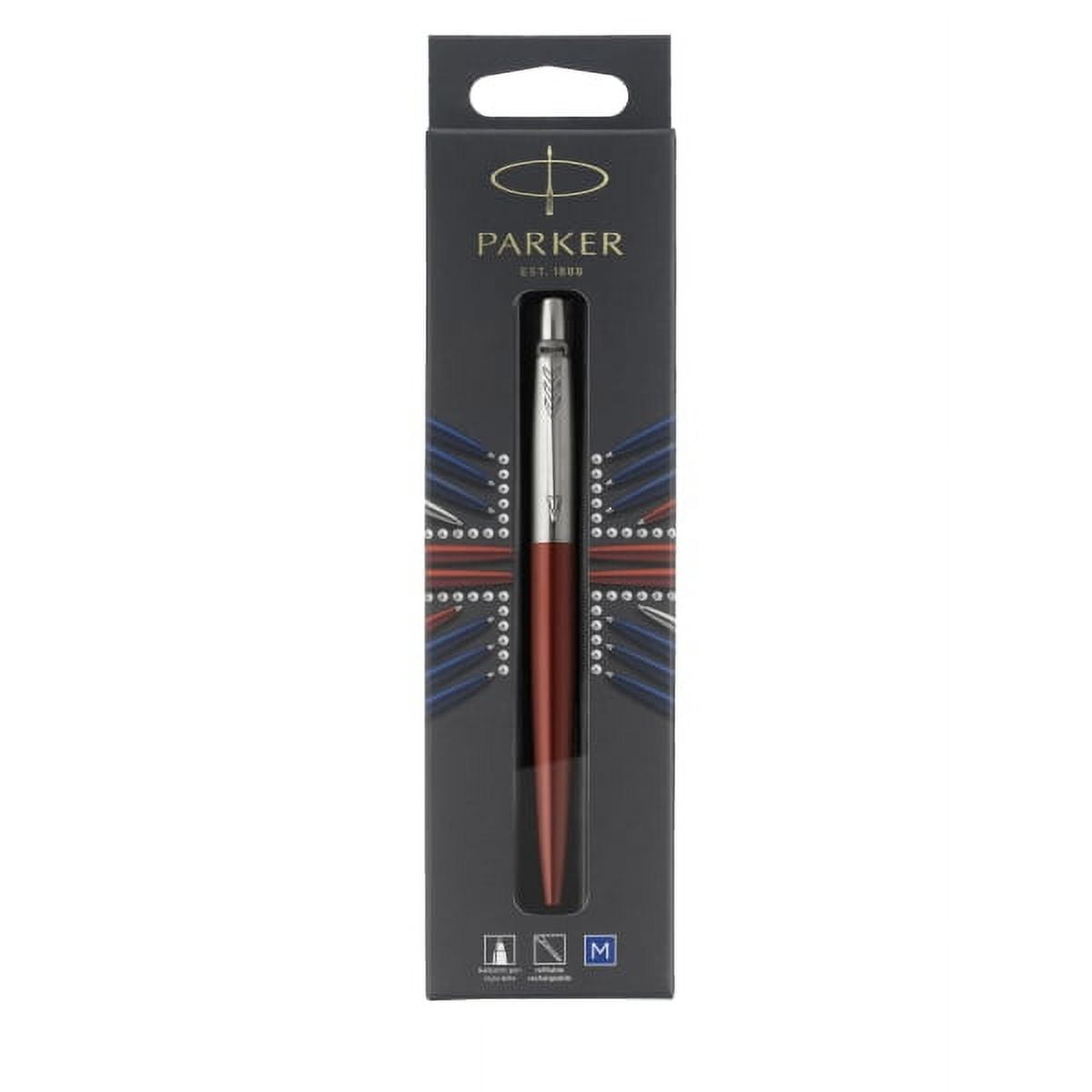 Parker Jotter Kensington Red CT Retractable Ballpoint Pen Medium Point Blue Ink (1953241)