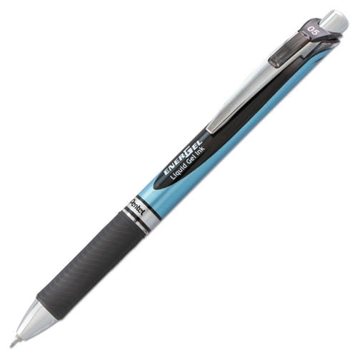 Pentel EnerGel RTX Retractable Liquid Gel Pen, (0.5mm) Needle Tip, Fine Line, Black Ink