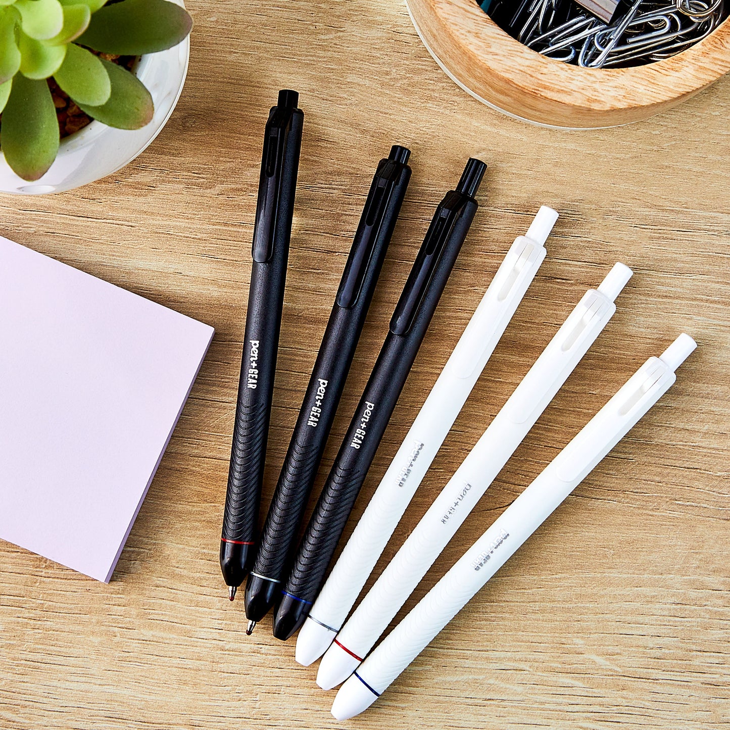 (6 pack) Pen+Gear Retractable Gel Pens, 0.7 mm, Assorted Colors, 6 Count