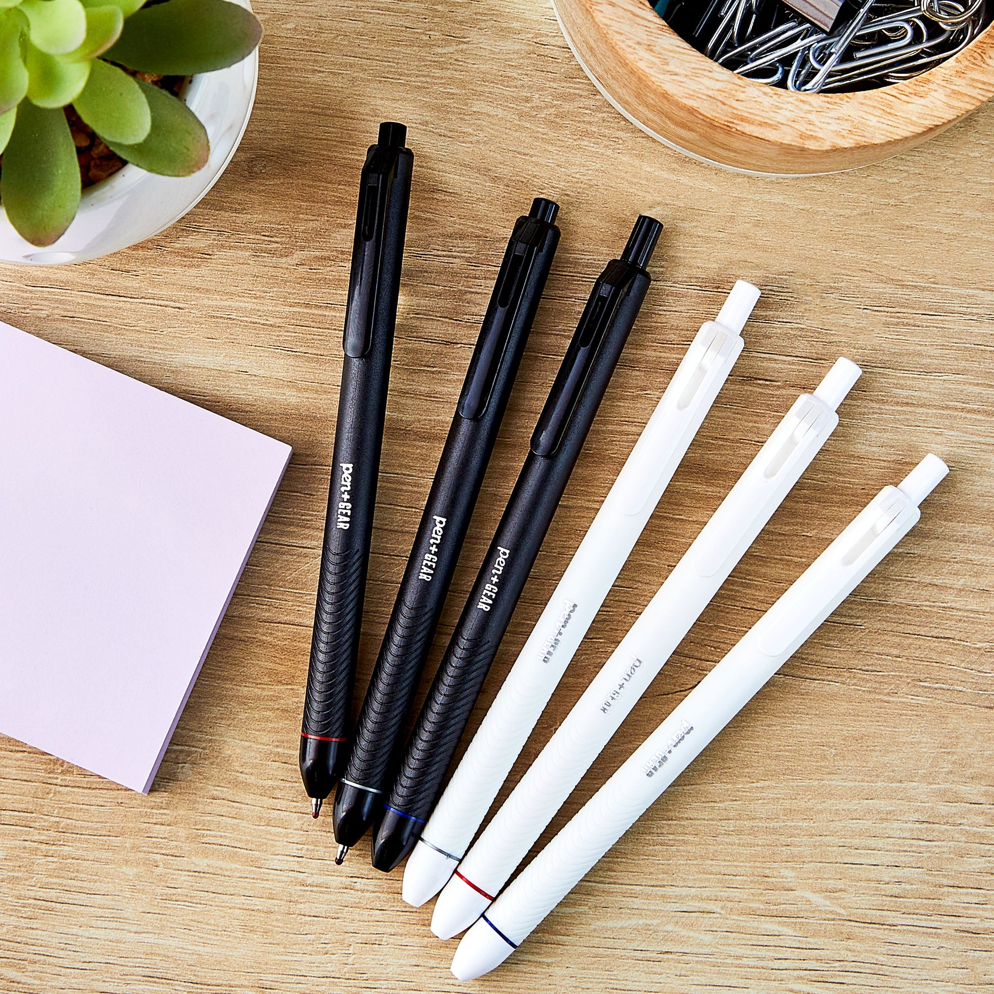 (6 pack) Pen+Gear Retractable Gel Pens, 0.7 mm, Assorted Colors, 6 Count