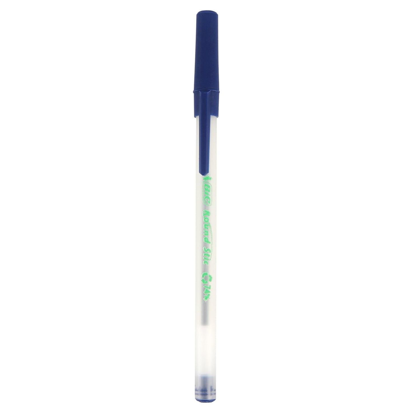 BIC Ecolutions Round Stic Ball Point Pen, Blue, 1.0mm Medium Point, 50 Pack