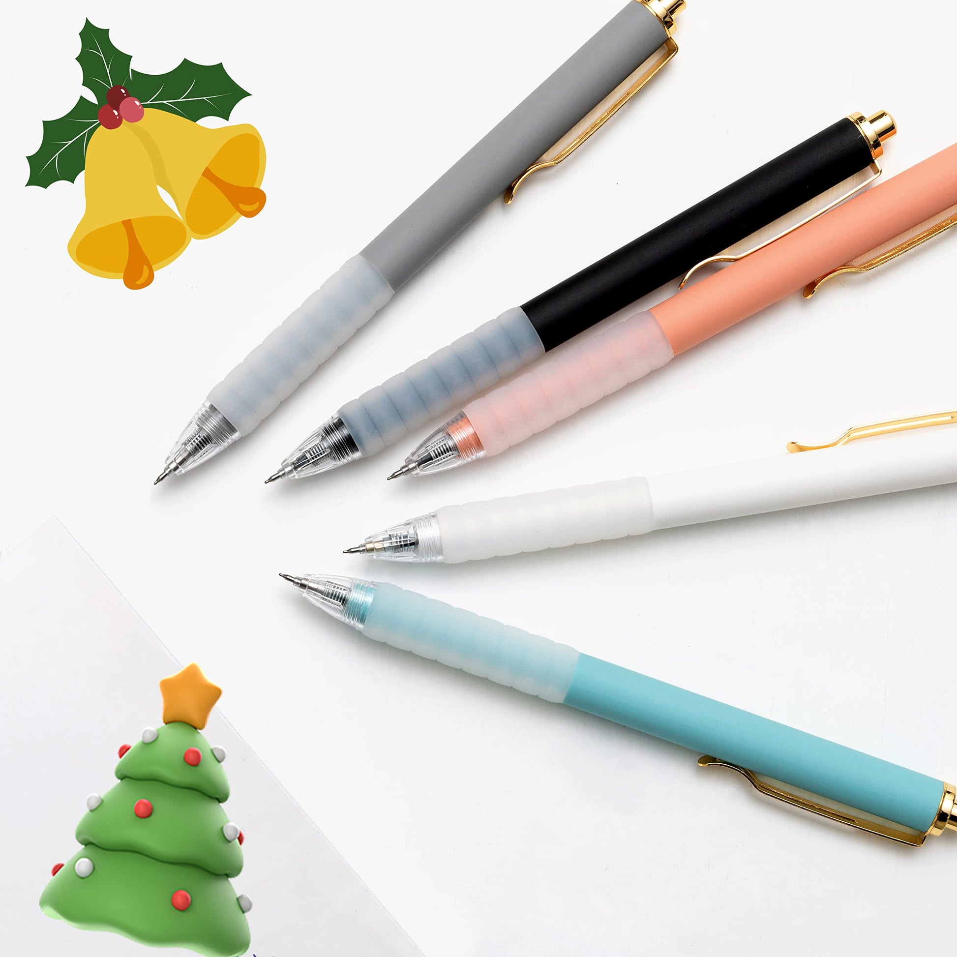 Ballpoint Writing Pens,12 pack(6 count+6 refills) with Stylus Tips 0.5mm Medium Point Pen Black Ink Pen Stylus Pens(NO.693)