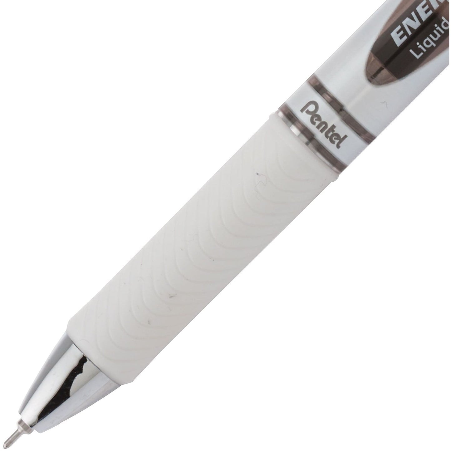 Pentel® EnerGel Pearl Pens, 0.7mm, Needle Point, Black Ink, Pack Of 12